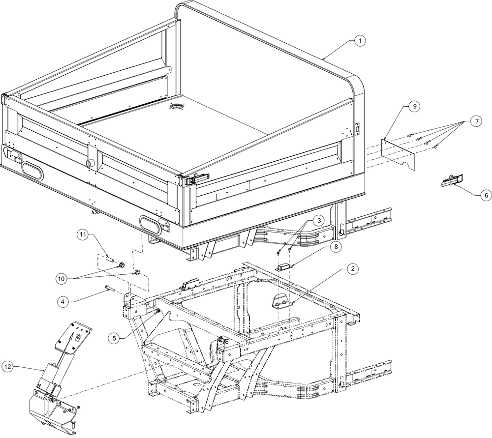 Bed Diagram and Parts List for WTCAB747EFI (37AM48FM010)(2016) Cub Cadet Lawn Tractor Accessories